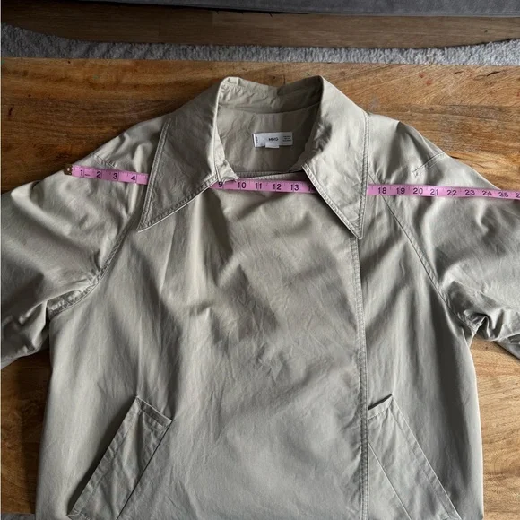 Mango Olive Light Trench Coat, S, Casual Chic - Picture 12 of 14